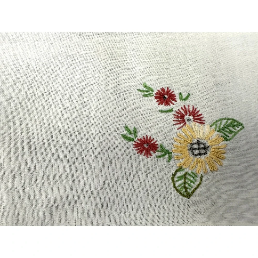 VINTAGE EMBROIDERED TABLE / DRESSER RUNNER SCARF  37